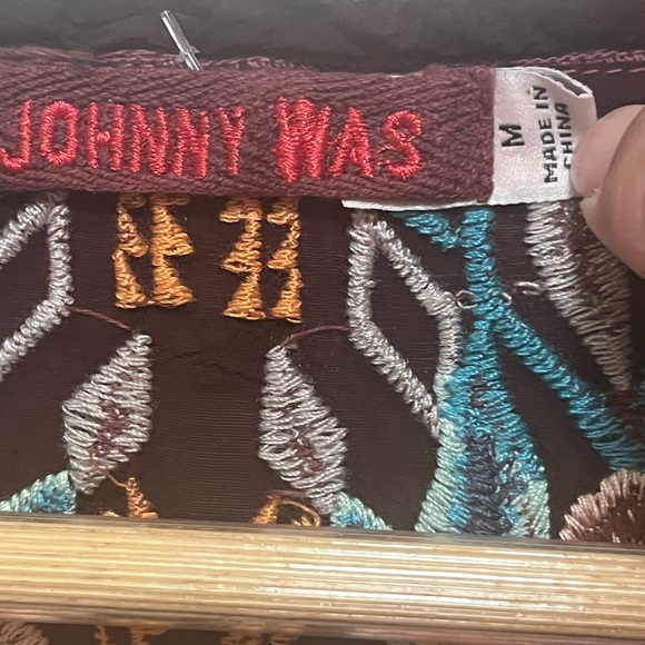 Johnny Was Emmaline Multicolor Embroidered Bohemian Top Size M - Picture 6 of 10